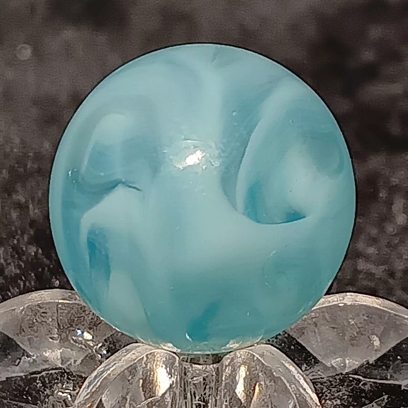 Vintage Champion Agate Furnace Swirl Marble. .59″ Mint. Uv Active.