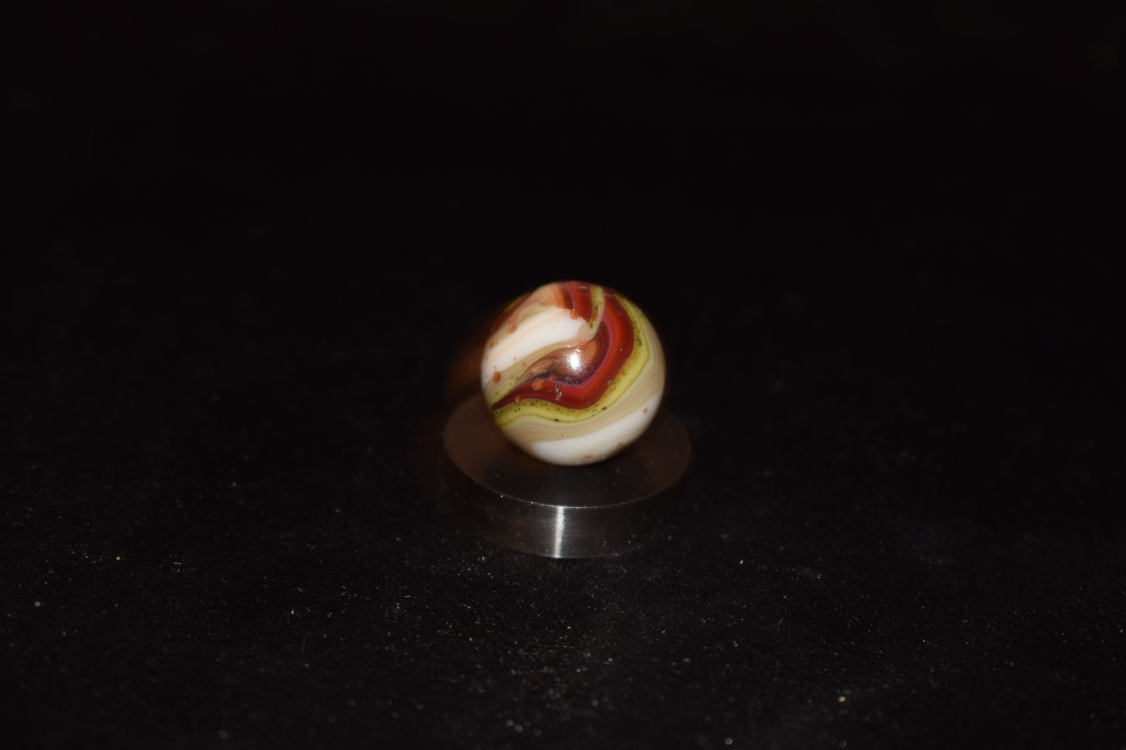 🦃➖⏩JABO 🍁INDIAN SUMMER PIXIE Infused Copper Flakes Marble Size .750=3/4 MINT