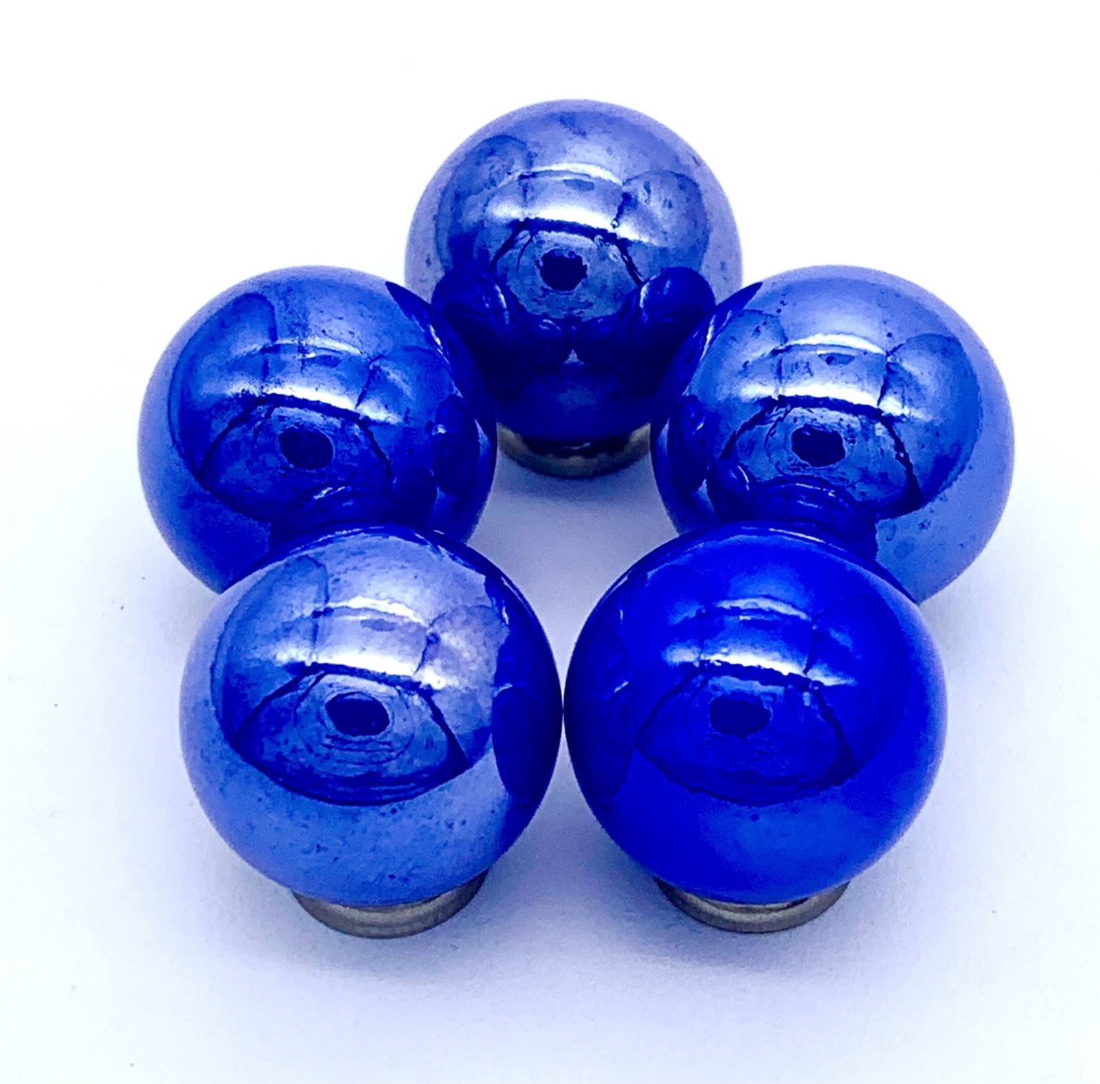 New for 2023 Iridescent Opal Dk Blue 16mm Glass Player Marbles 5/8″ Pk 250 Vacor