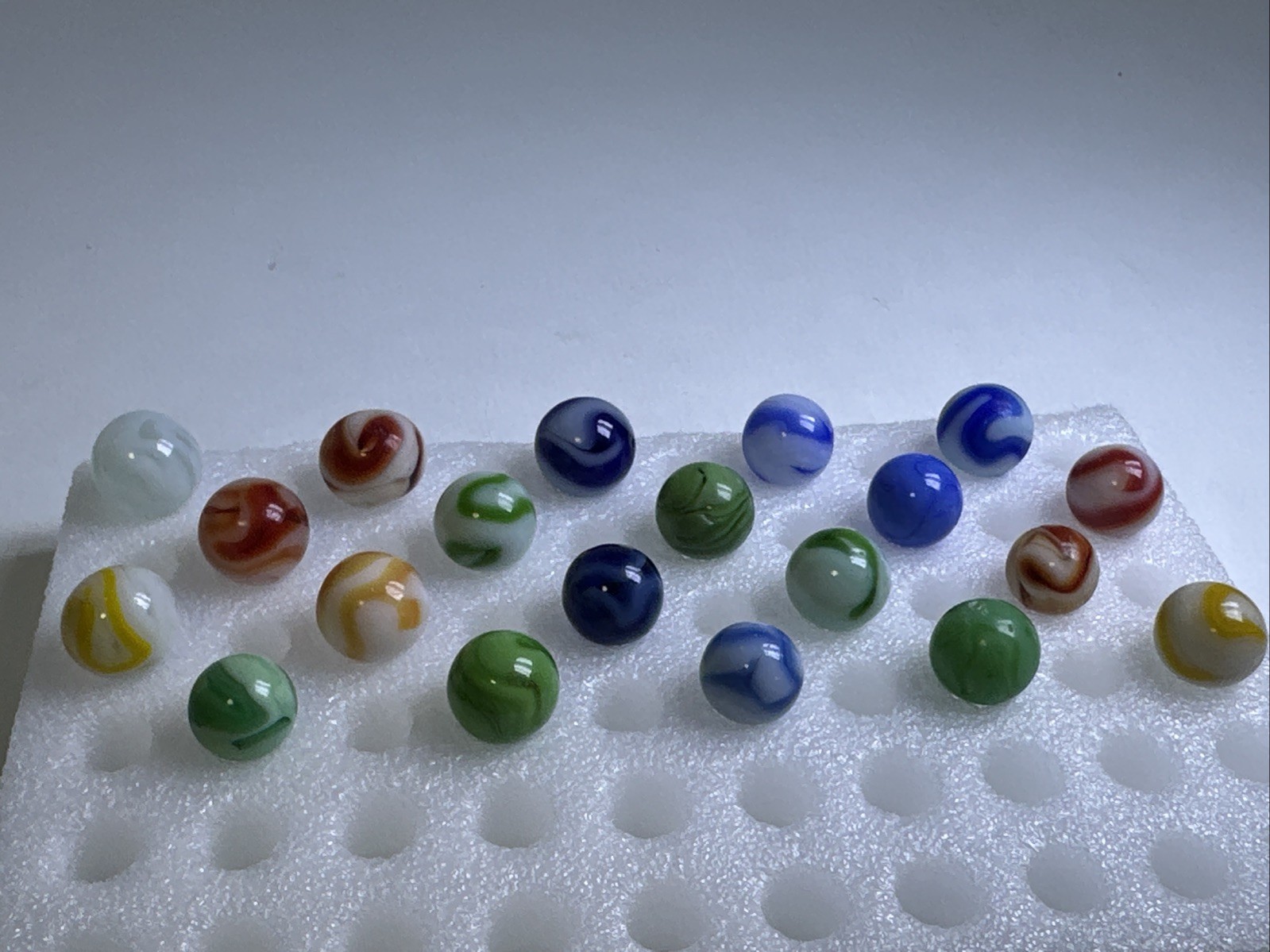 360 Lot Of 20 Vintage Alley Agate Swirl Marbles!