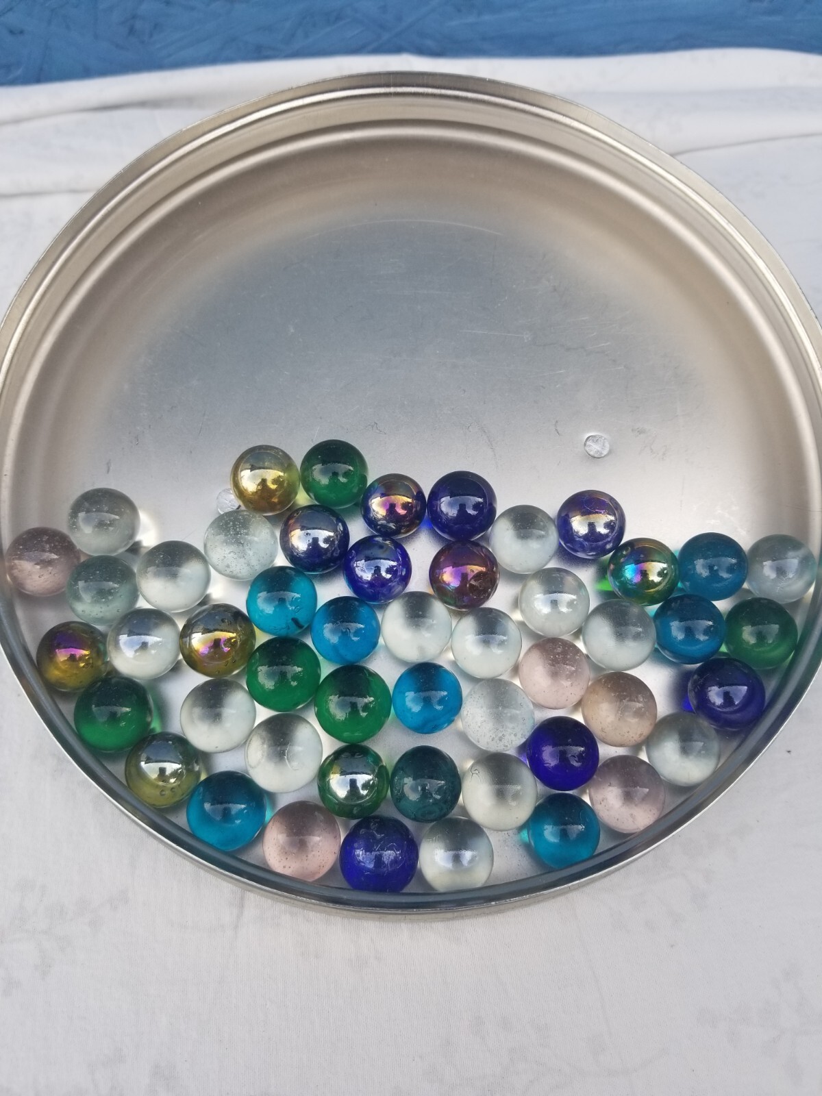 VTG 50 GLASS CLEAR AMAZING MARBELS