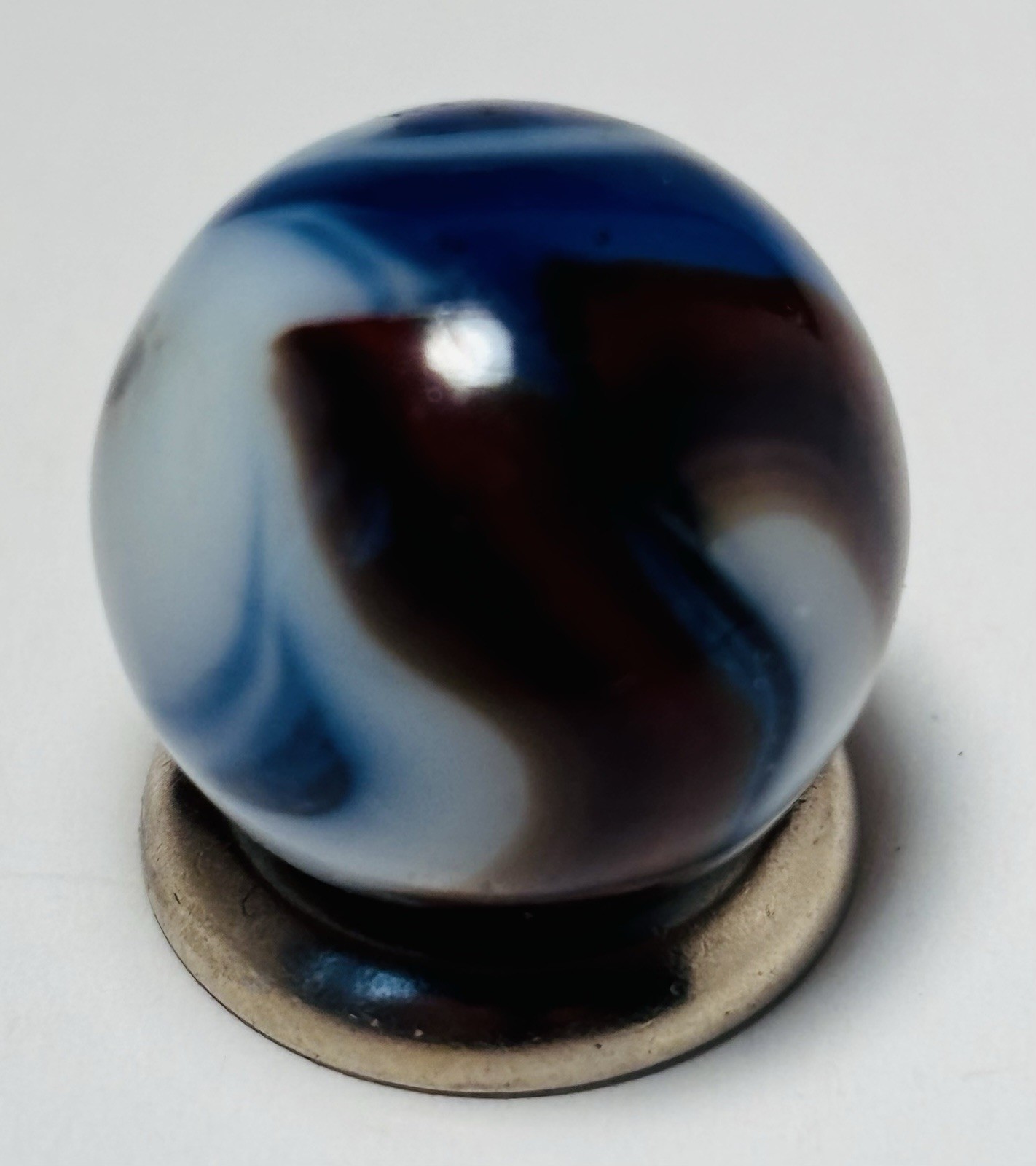 Peltier Glass Co NLR Burnt Liberty Marble .62 Mint Condition