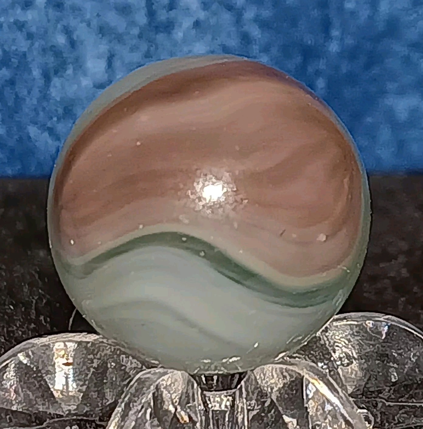Vintage Marbles Vitro Agate Marble. Mint. 4 Phantom Conqueror Patch. Uv Active