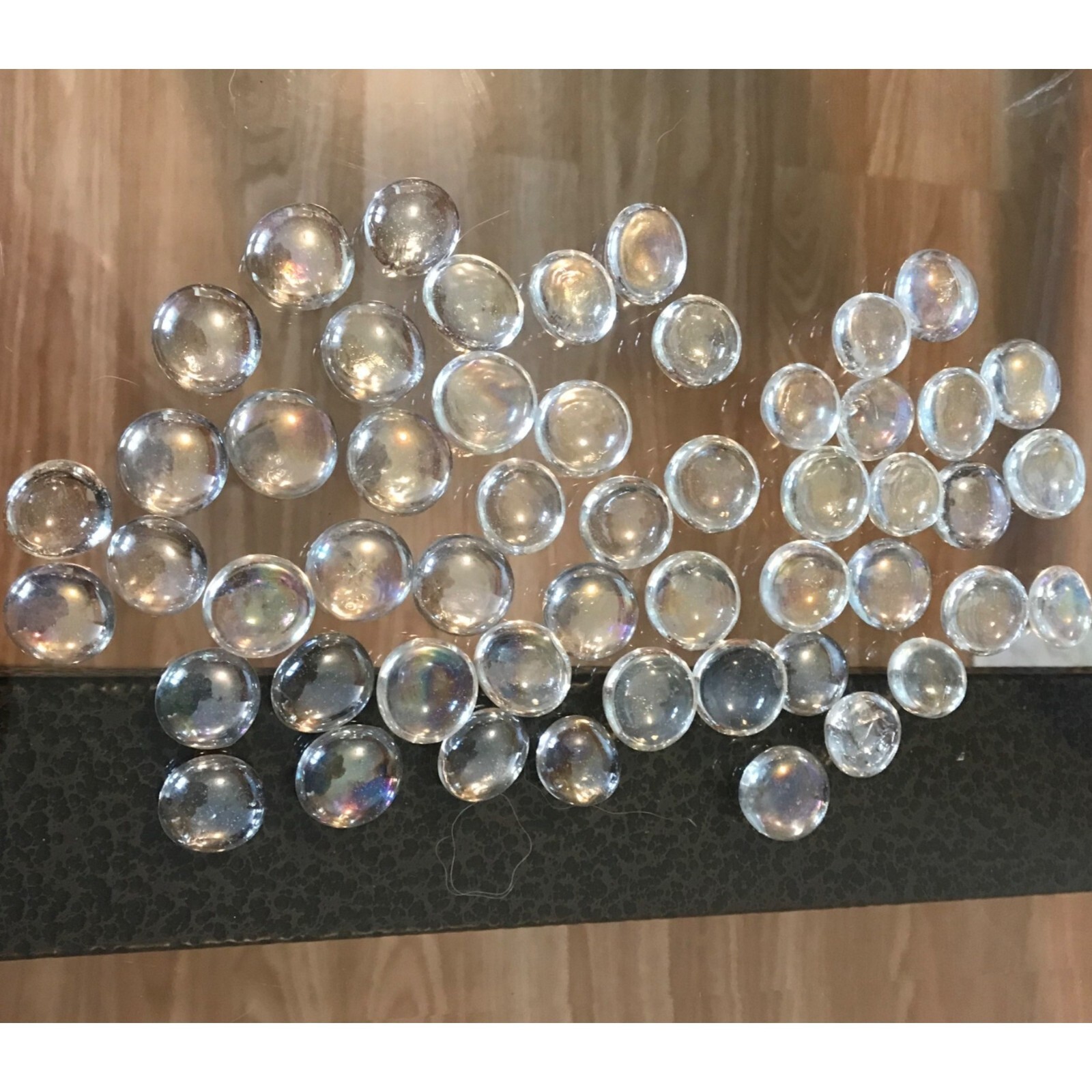Clear Glass Dome Flat Cabochon Marbles .75″ Diameter Set Of 50