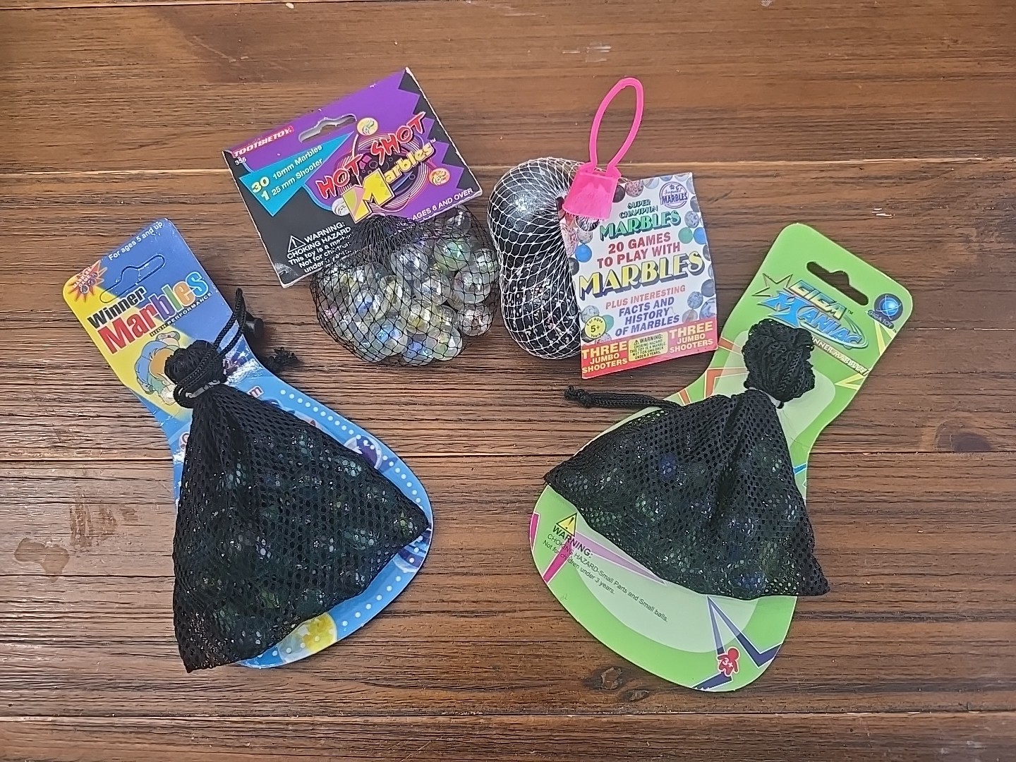 Vintage 1990s – 2006 Imperial, Tootsietoy Glass Marbles Lot 4 Bags Shooters Etc