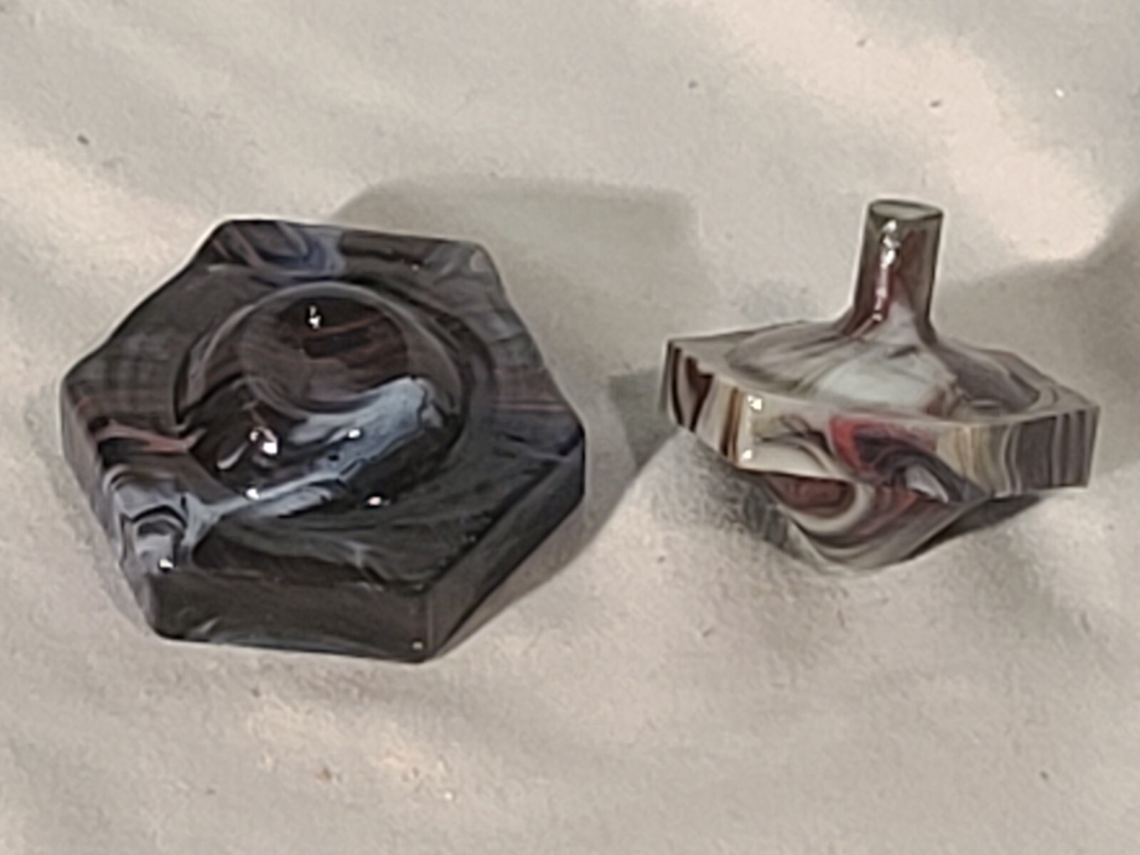 ANDY DAVIS, Glass Art Spinning Hex Top & Base, Ultra Run (?), #125A