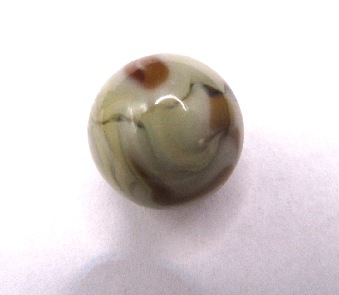 BEAUTIFUL VINTAGE ALLEY AGATE SWIRL MARBLE- Tan/Brown 11/16″