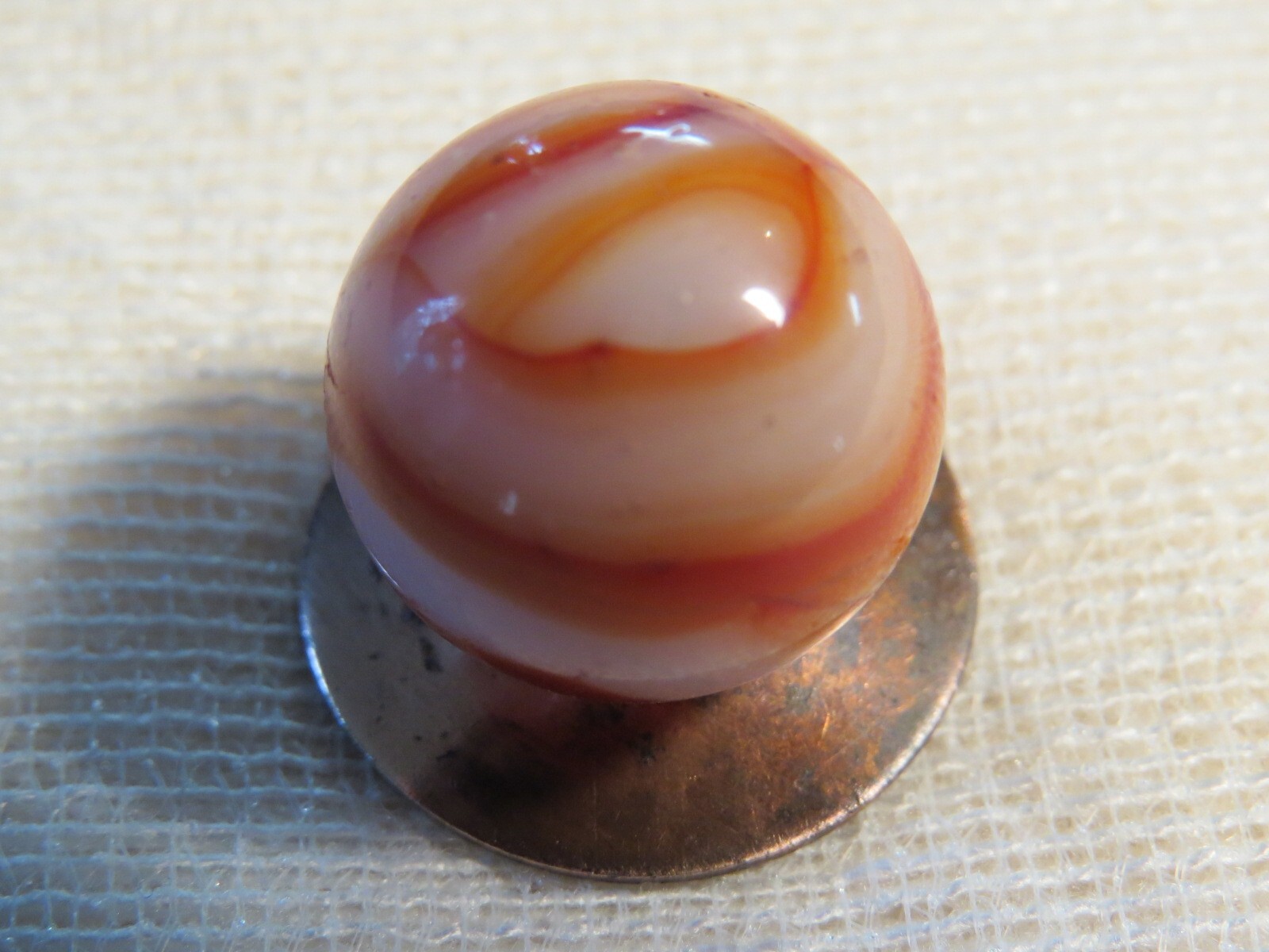 Vtg. Alley WV Marble 1929-1949 Opaque Brown Swirl Near Mint + Beautiful