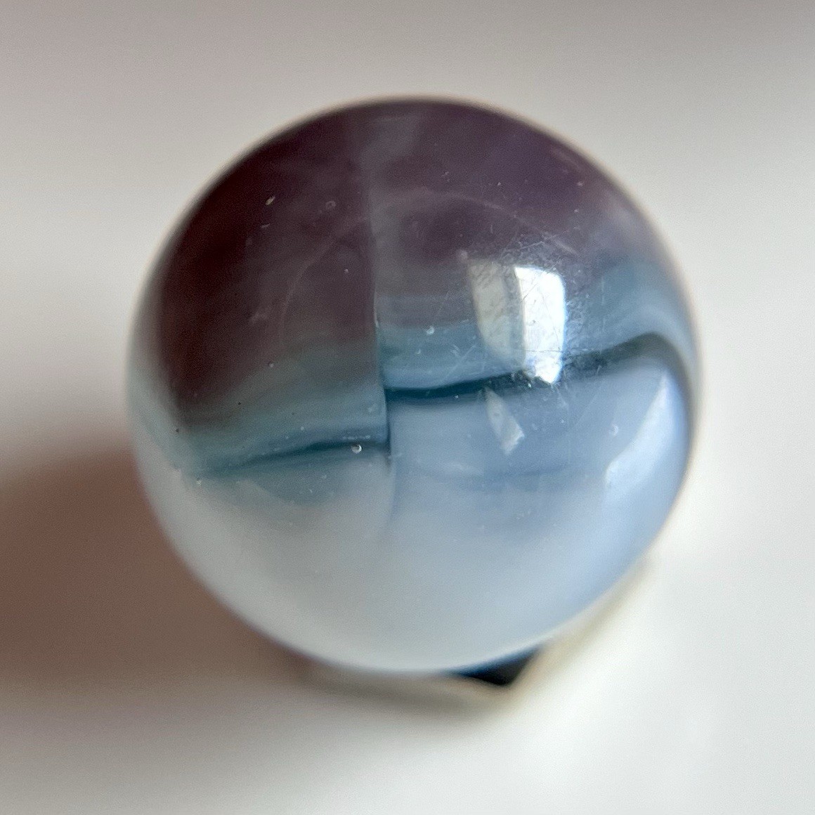 💜HTF Vitro Agate Conqueror Lavender Brushed Patch Marble NM+ .62”