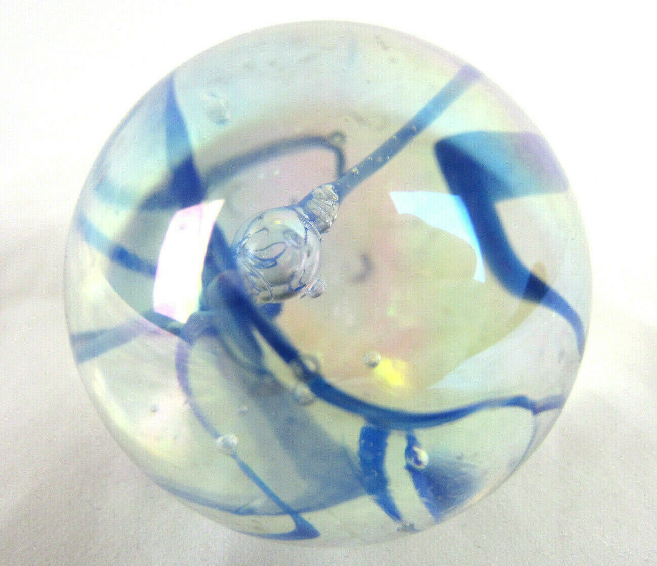 TOE BREAKER 50mm (2″) BLUE SPAGHETTI Wire Pull Confetti Marbles glass ball HUGE