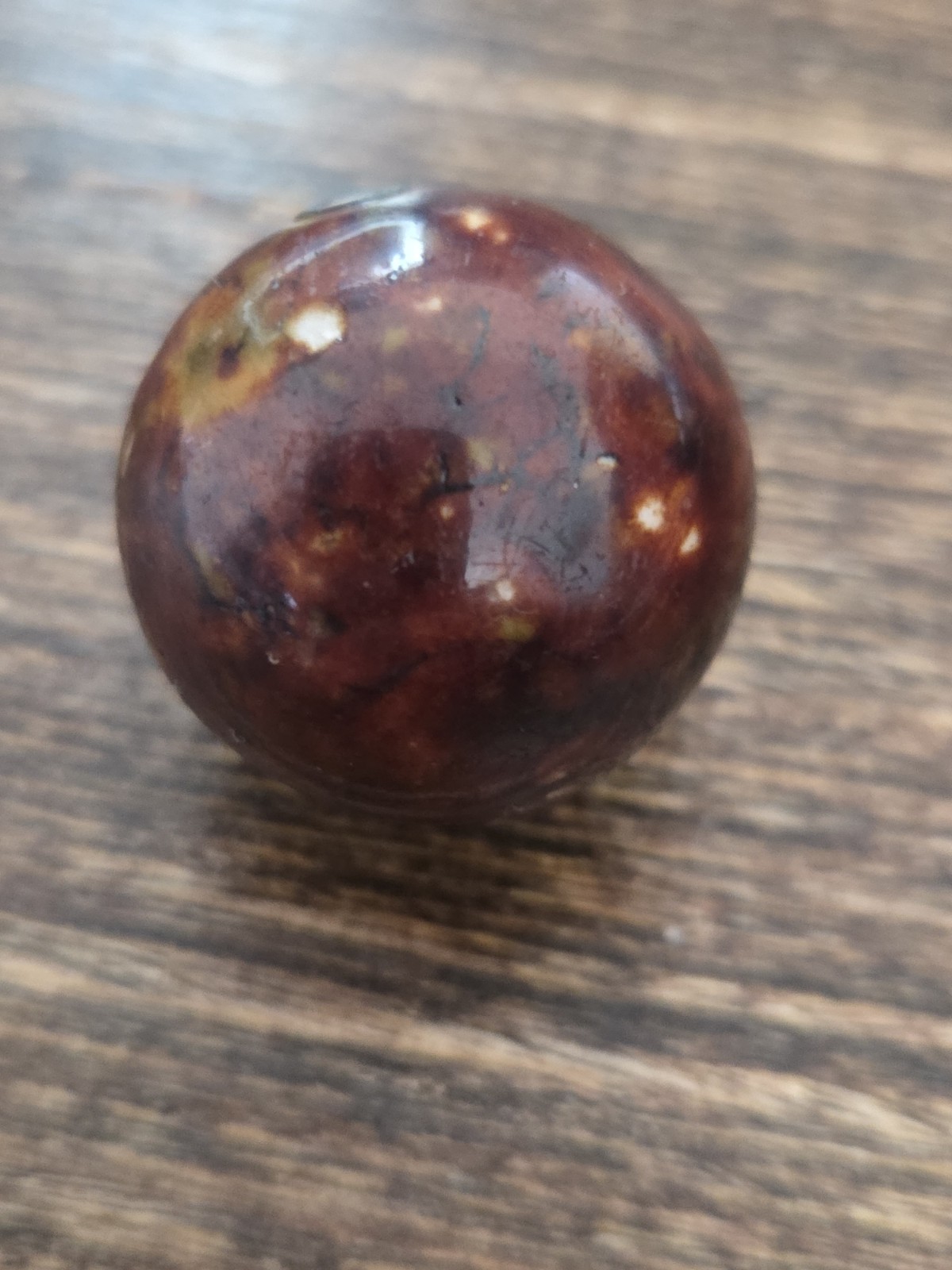 .99″ German Bennington Hard Clay Marble Shooter Vintage