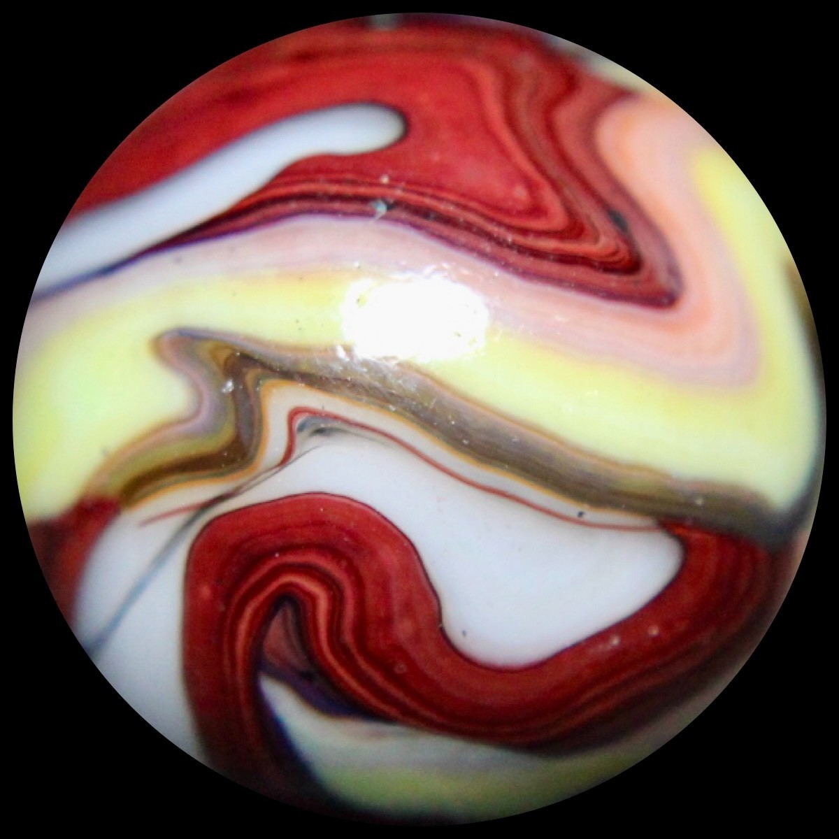 JABO Frankies Marble Collector Series: FAT Oxblood Pinky