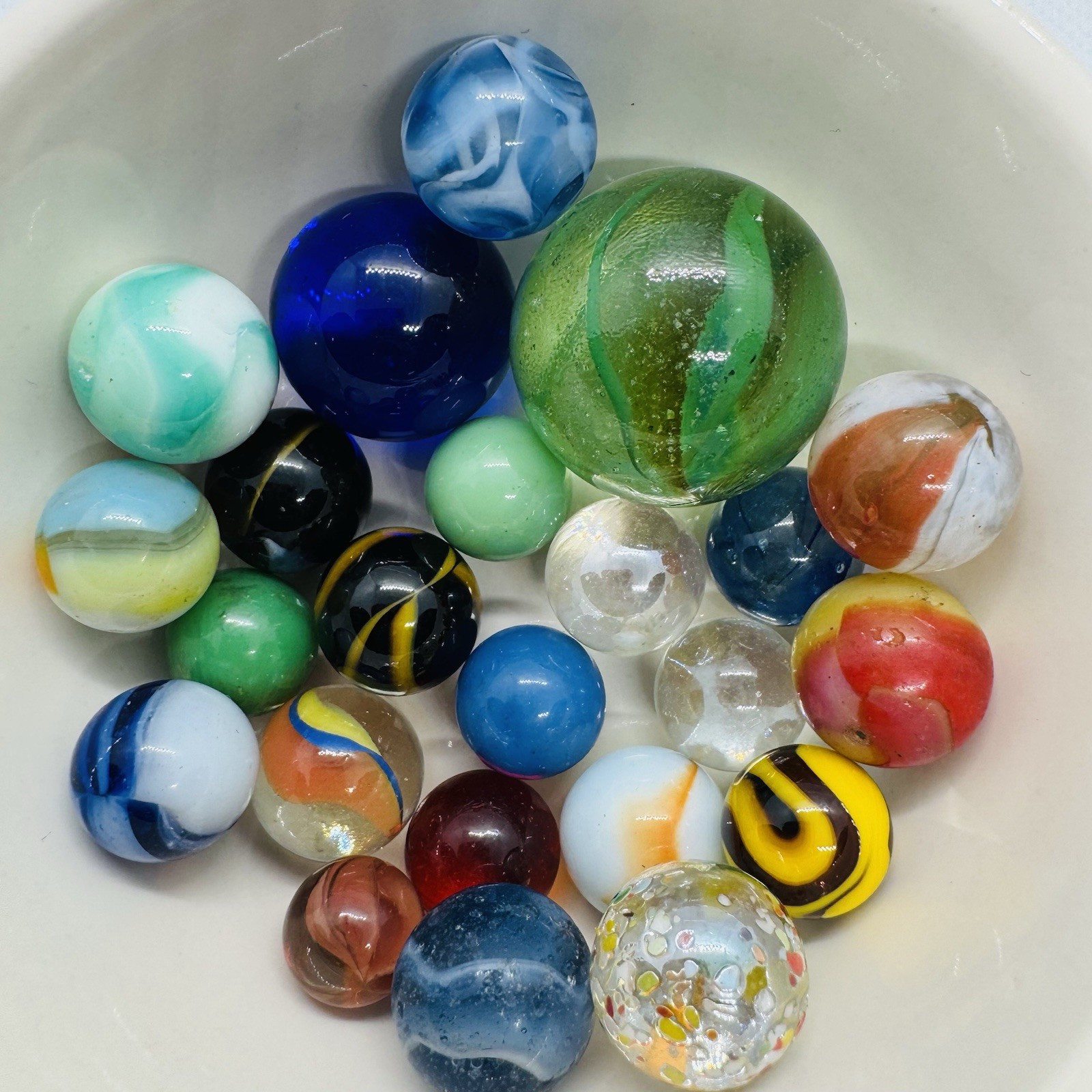 Vintage Marble Lot Of MARBLES UV Reactive Cadmium Uranium Lot #123