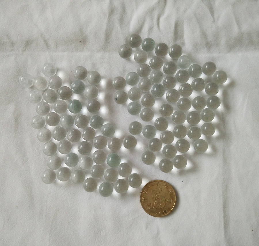 Wholesale 10~500pc 6mm Transparent Glass Beads Marbles Kid Toy Fish Tank Decor