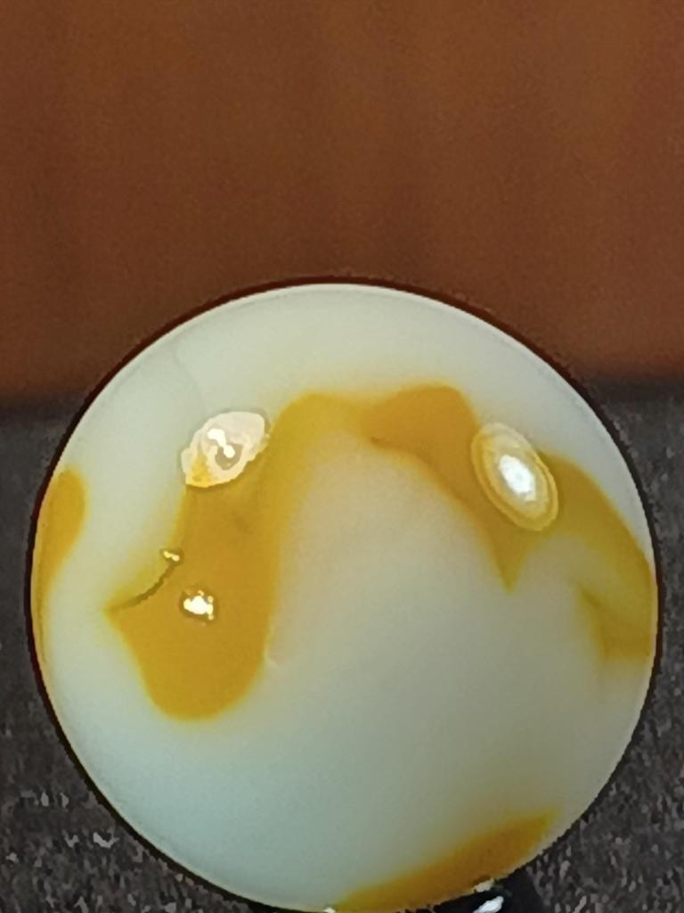 5/8″ Alley Heaton Liquid Sun Ice White Swirl Near Mint Serious Marble B175