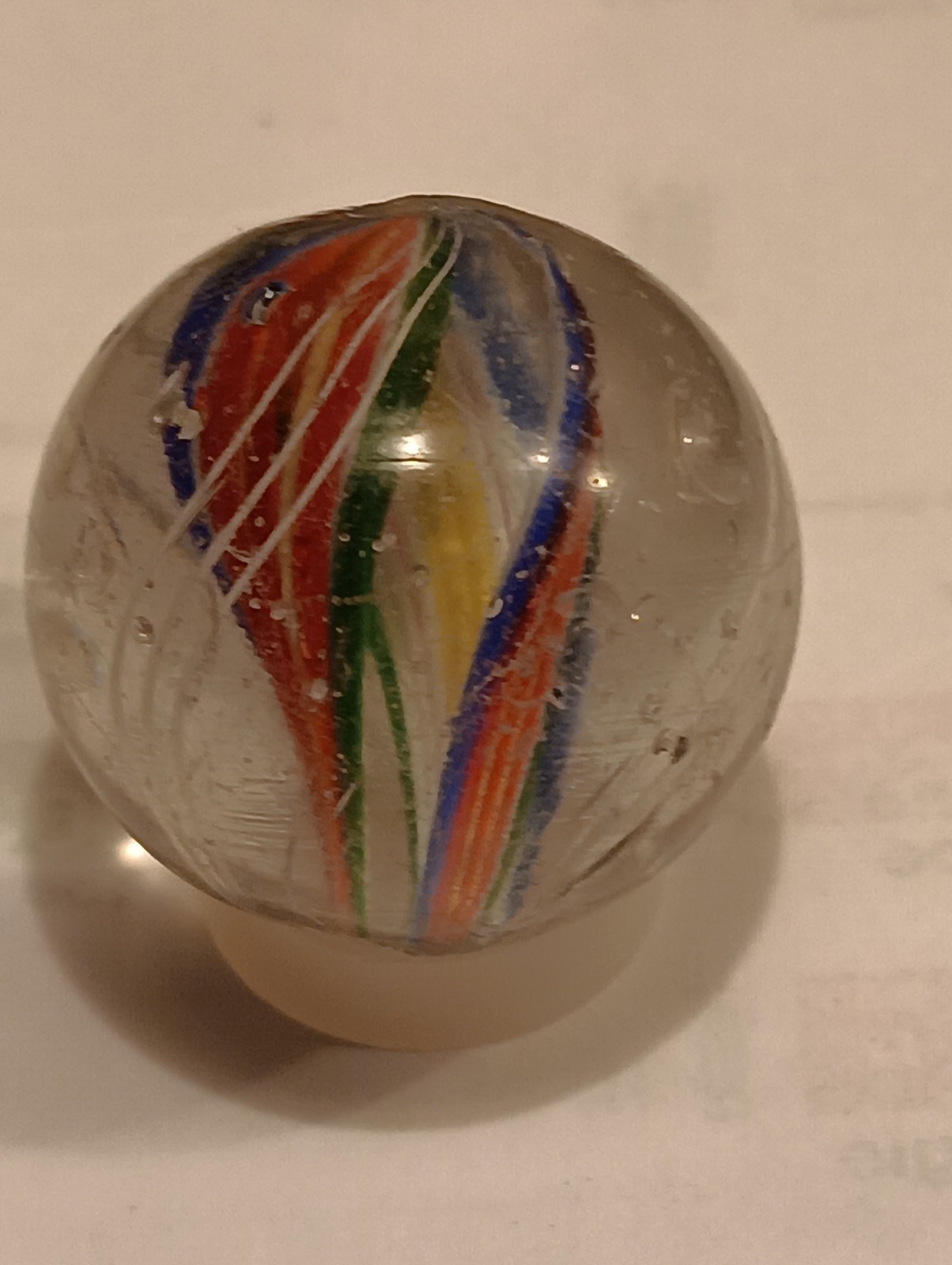 Gernan Divided Core 3 Band Core Marble. Size 1 And3/64 Inches.