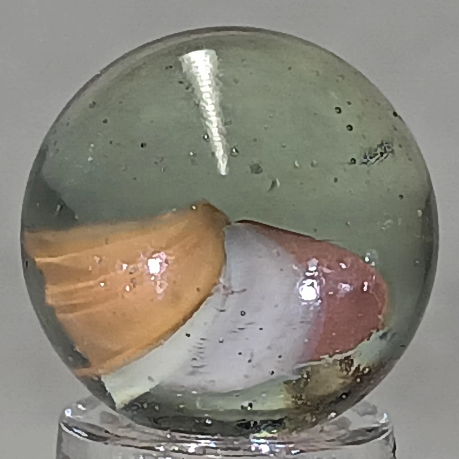 Vintage Tri-Color Hybrid Cat’s Eye Marble .60 Inches Near-Mint Condition