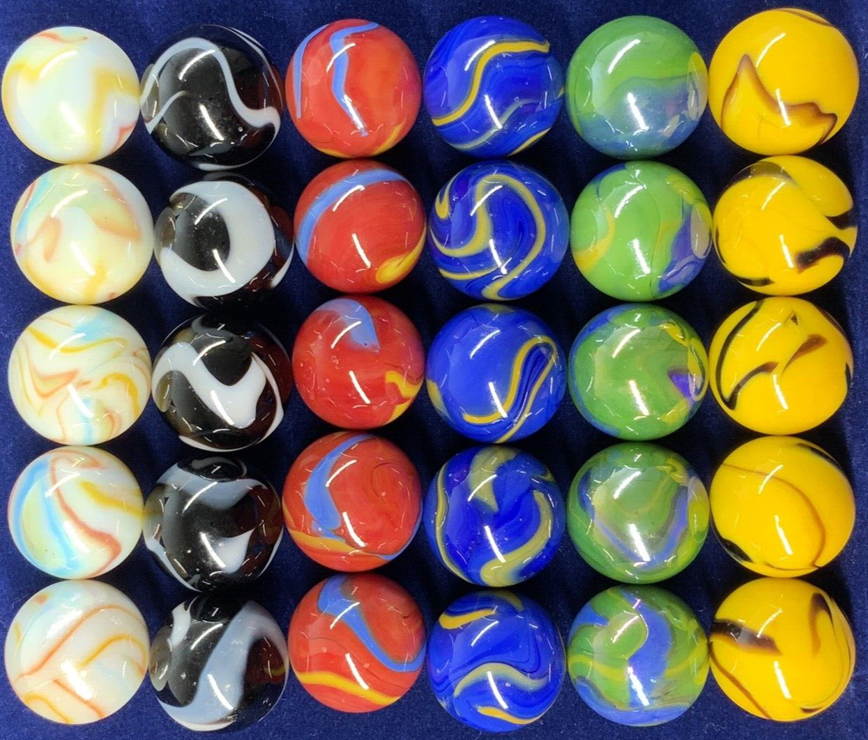 22mm Large 30 DELUXE Glass Replacement Marbles Aggravation Chinese Checker Game