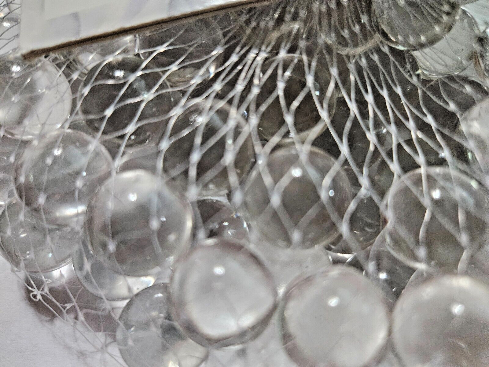 Lot of 3 BAGS that is 300 Clear Marbles s Glass 14mm Bulk 3 bags NOS
