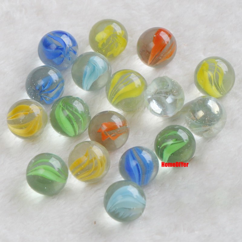 Coloured Glass Marbles Balls Traditional Kids Toys Games Fish Tanks Decoration