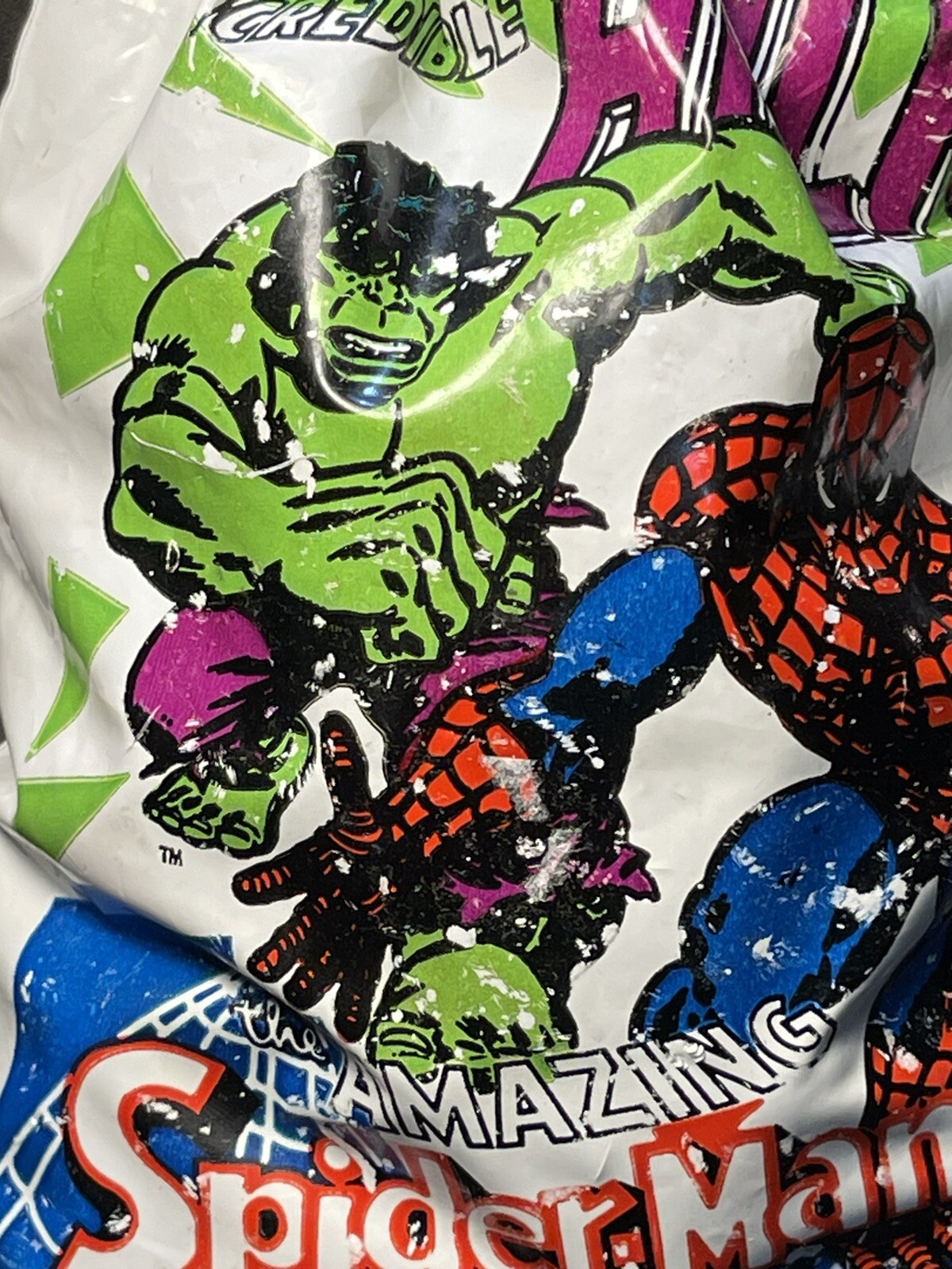 1979 vTg Toy Marbles Marvel Unopened Hulk & Spider-Man Superhero Original String