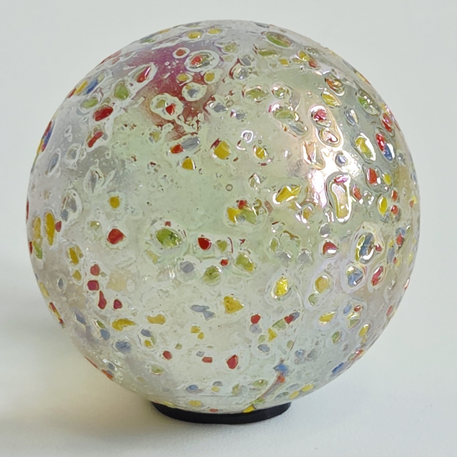 Vacor Stelaris Frit Marble Shooter Iridescent Multicolor Mosaic Speckled Vtg