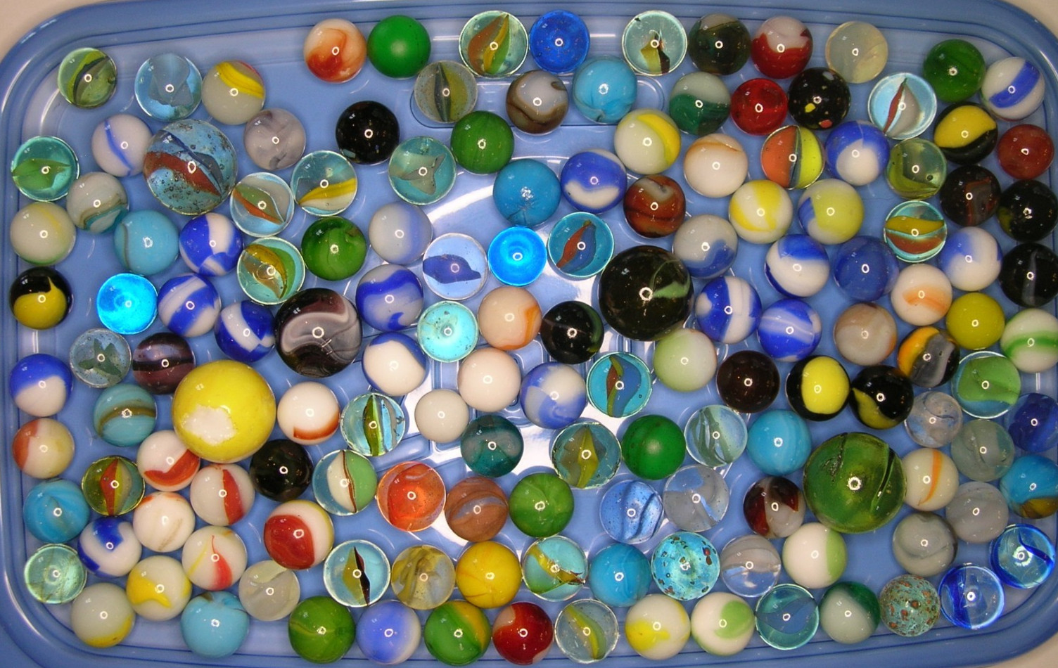 Large Vintage Lot of Glass Marbles Including Cloth Bag Discovered w/Marbles HM!
