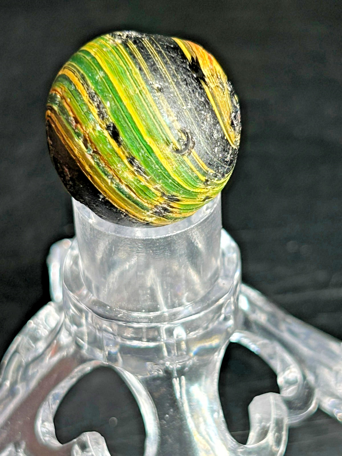 Antique Handmade Indian Swirl Marble 3/4″ Near Mint- i2