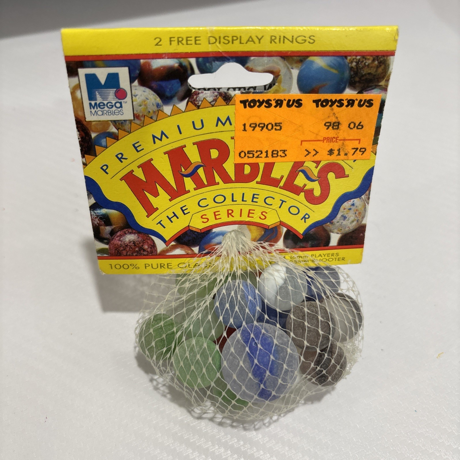 “Fr Rainbow” VACOR MEGA MARBLES Vintage 1990s Net Bag 24 16mm/1 25mm Shooter
