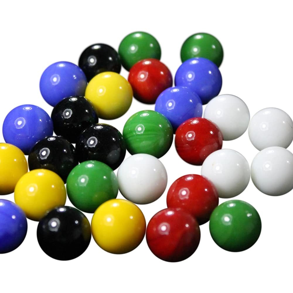 Mega Game Replacment Marbles 14mm -Solid Glass-60 Pieces – Chinese Checkers, Cra