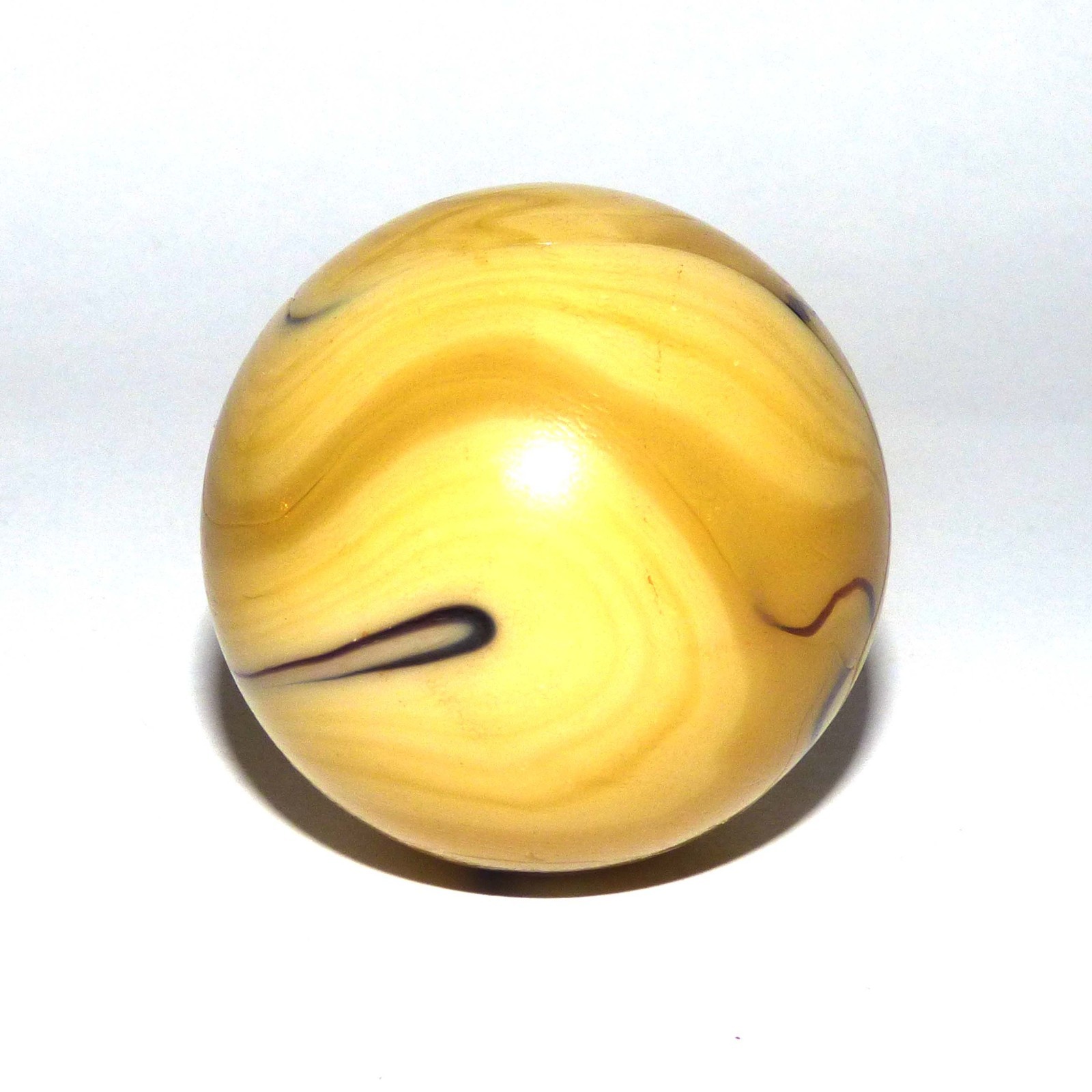 Toe Breaker 50mm Caramel Brown Swirl Vacor Marbles – Rare Pair Set of 2
