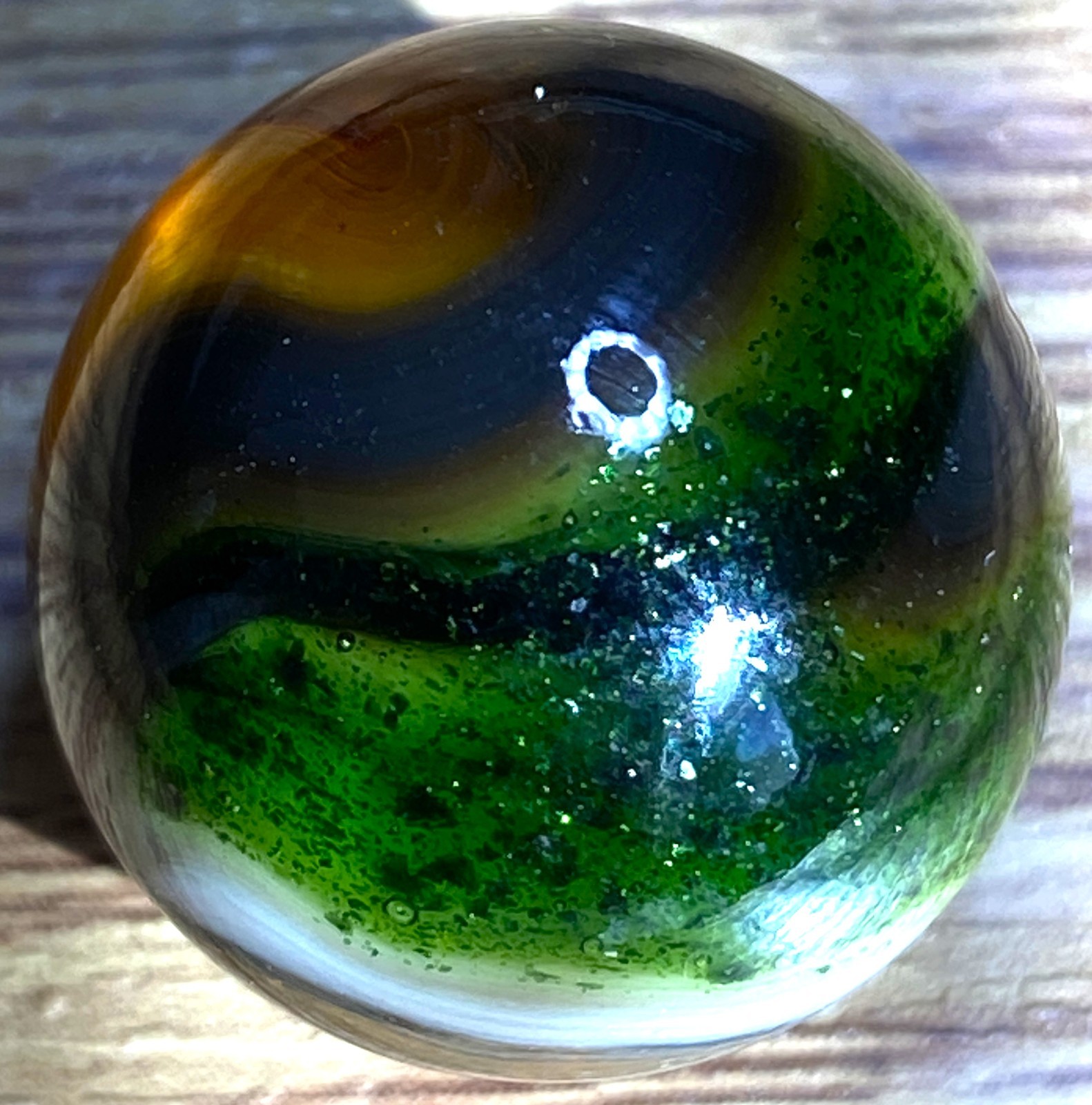WOW ! SUPER AVENTURINE PATCH / OXBLOOD THIN LINES TRANSPARENT SHOOTER .72″ M202