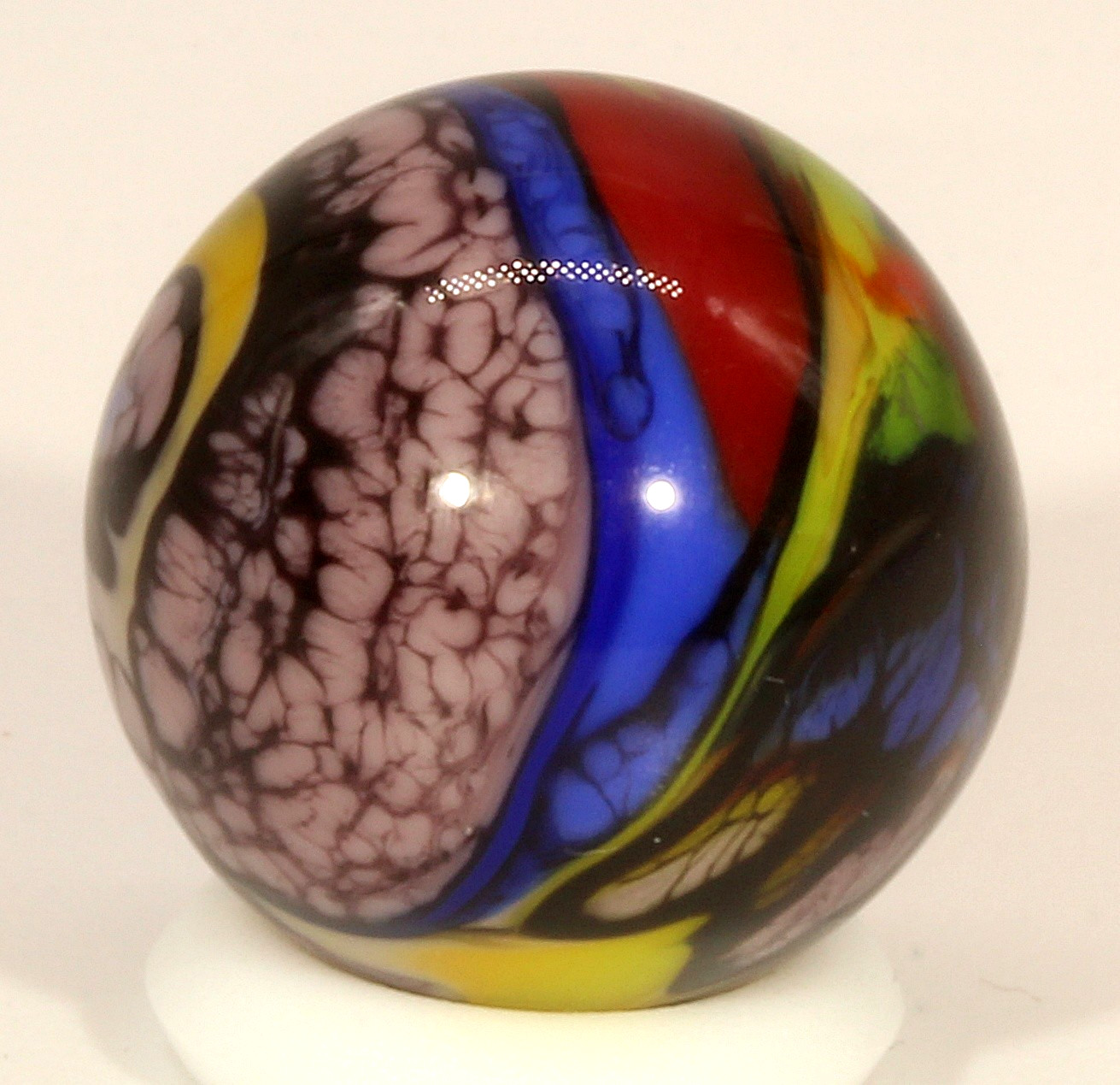 Steve Willis 2014 Handmade Lampwork Art Glass Marble 19/32″