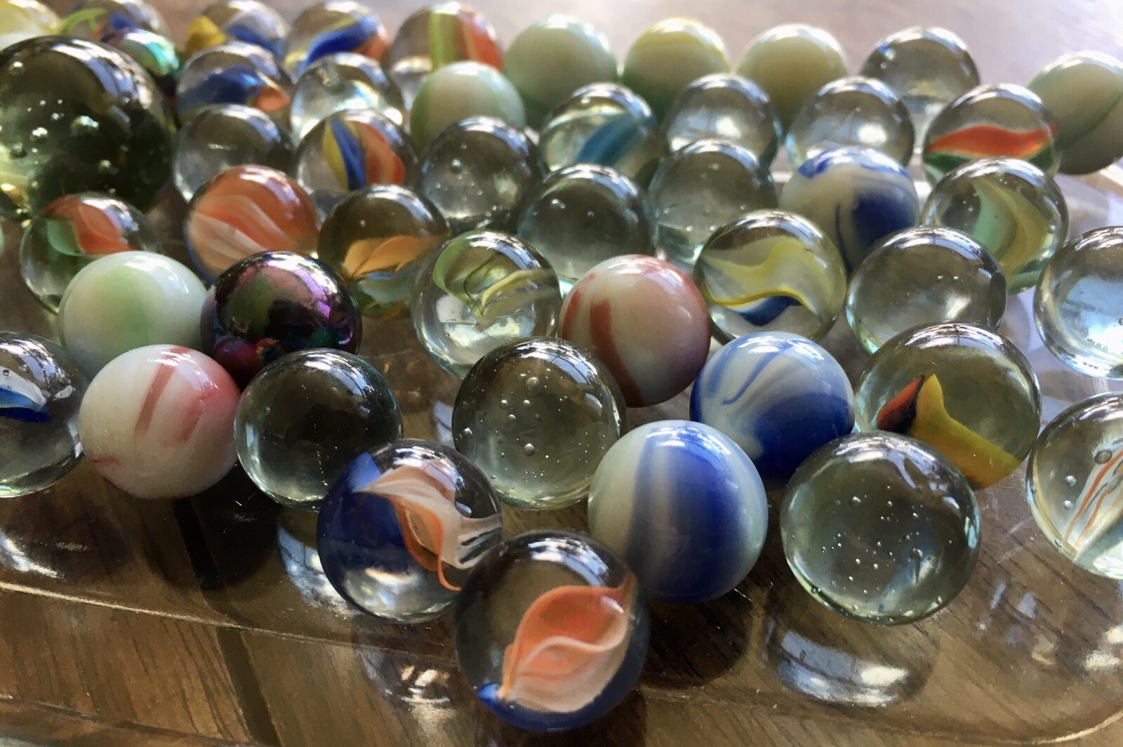 Vintage Marble Lot 52 pieces Peltiers & Good Assortment 1930’s-1940’s w Shooter