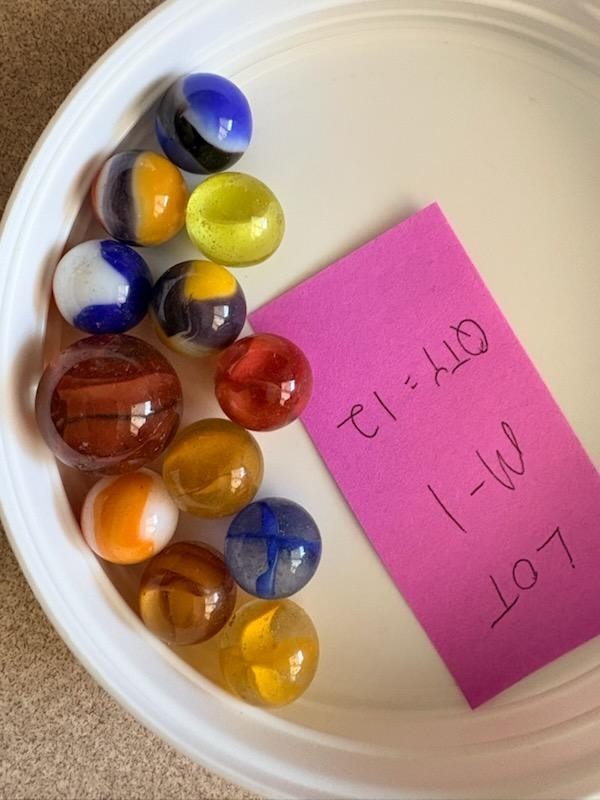 Vintage Marbles, Lot of 12, #M-1, Played with them in the 1960’s