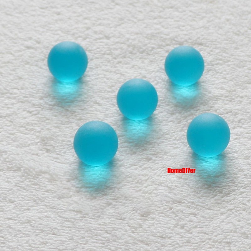 6mm-30mm Frosted Coloured Glass Beads Round Balls Toys Fish Tank Vase Decoration