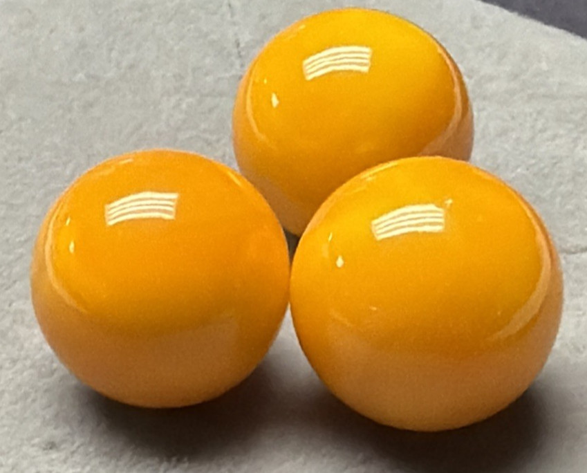 Vtg Lot of 3 Vitro Agate Marble King Orange Marmalade Jelly Butterscotch
