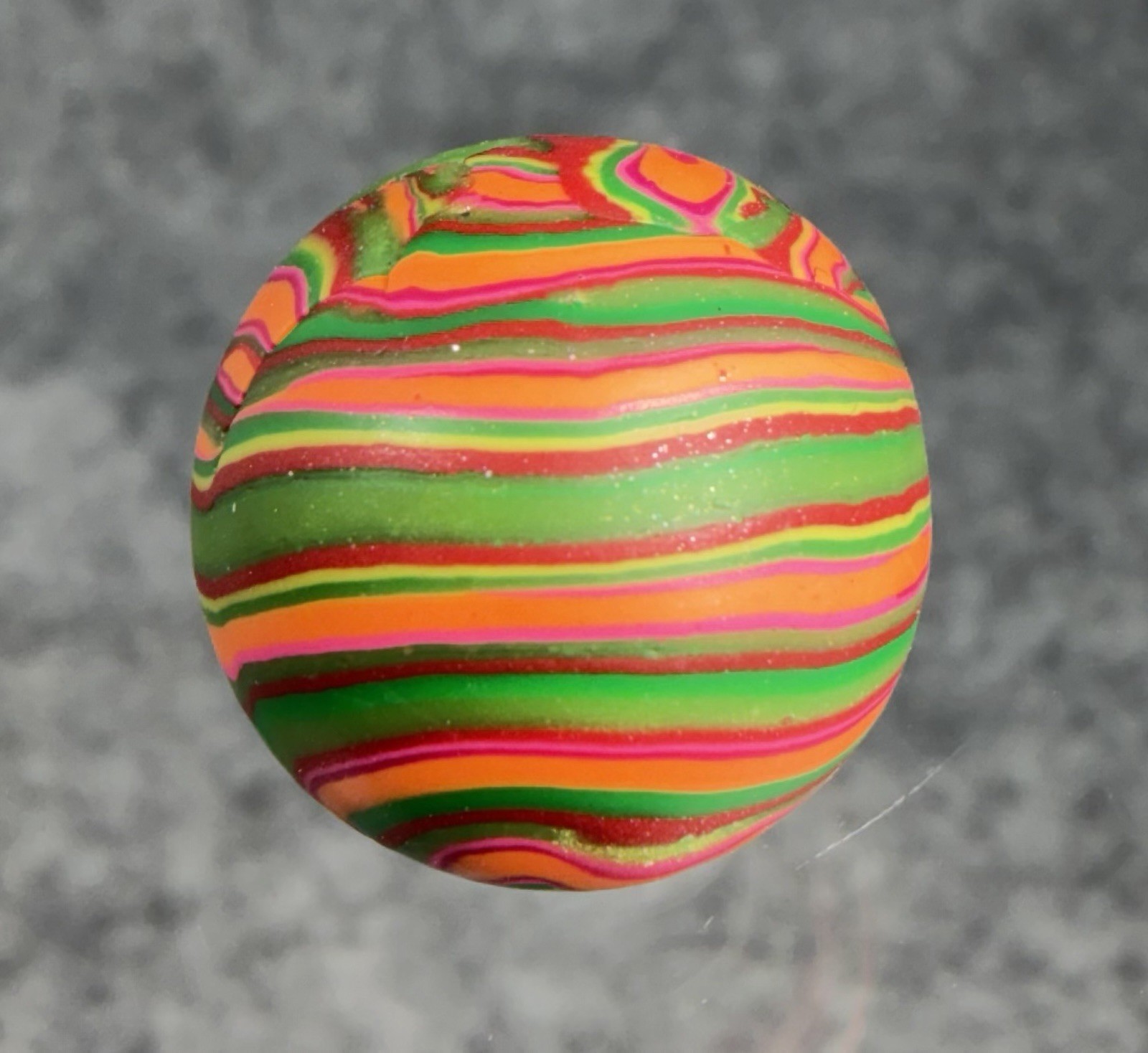 Handmade Marble – CAC Fantasy Striped Opaque- Electric Watermelon