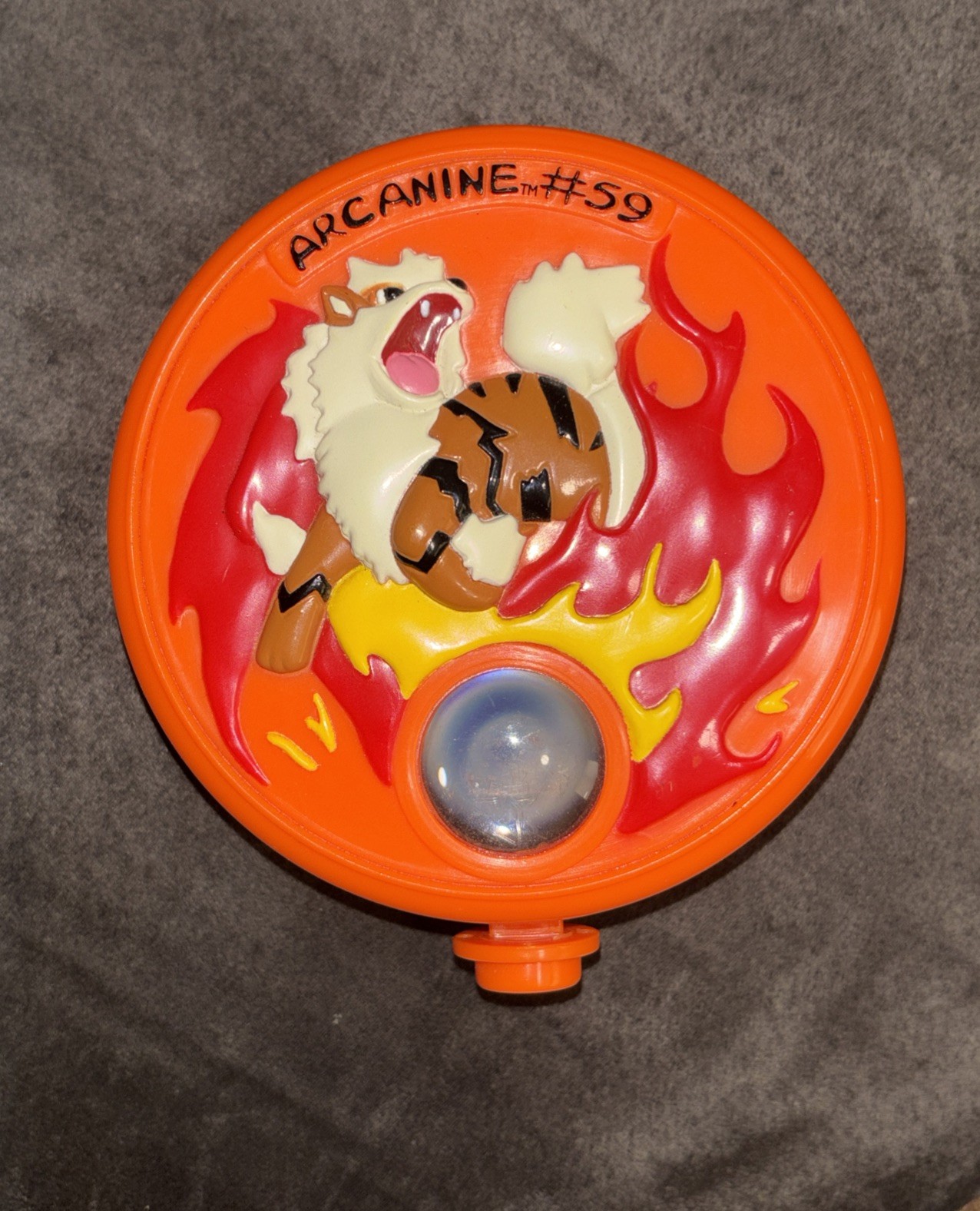 Vintage 2000 Pokémon #59 Arcanine Marble Case with Marbles Collectible Toy