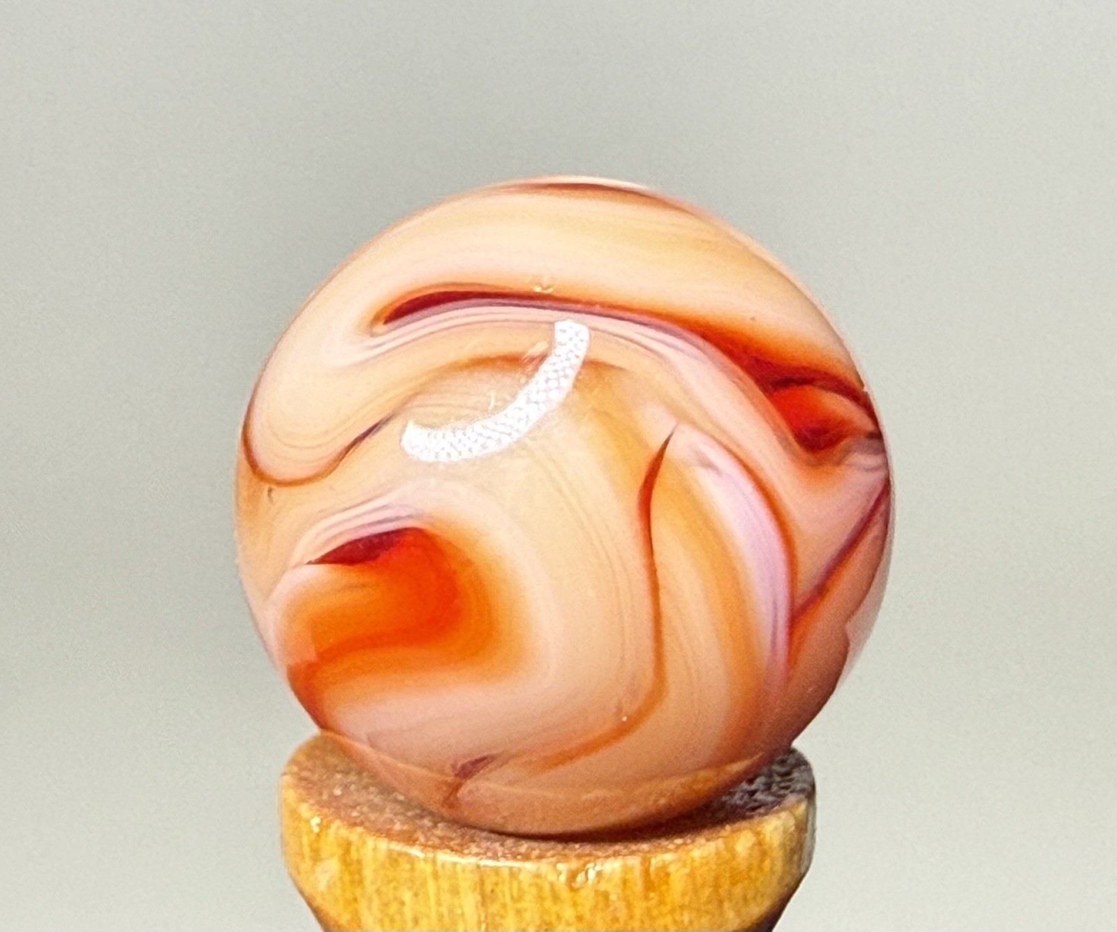 Vintage Champion Agate Furnace Swirl Marble .55” Mint