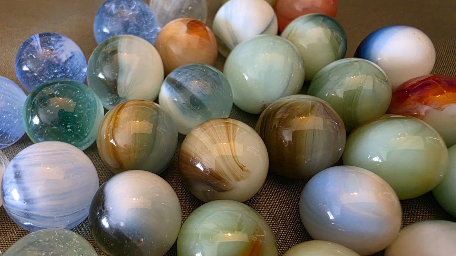 Vintage Marble Lot Master possibly others Beautiful Marbles M/NM Lot 5 Free Ship
