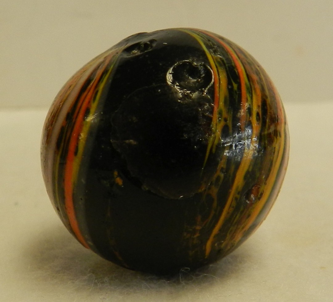 #21089m Large 1.09 Inches Unusual Colored German Handmade Indian Shooter Marble