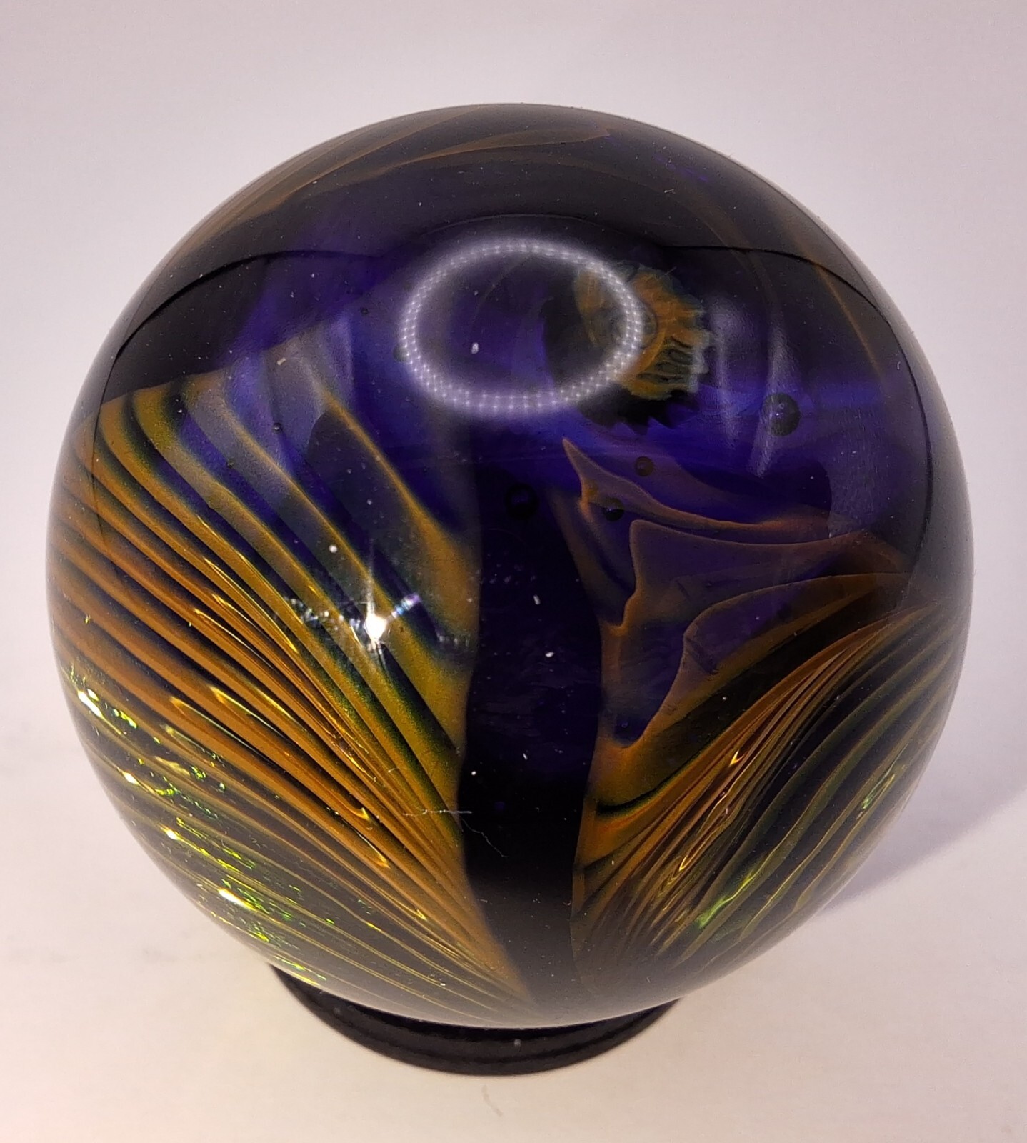 Fabulous Contemporary Signed Kevin O’Grady Art Glass Diochroic Marble…