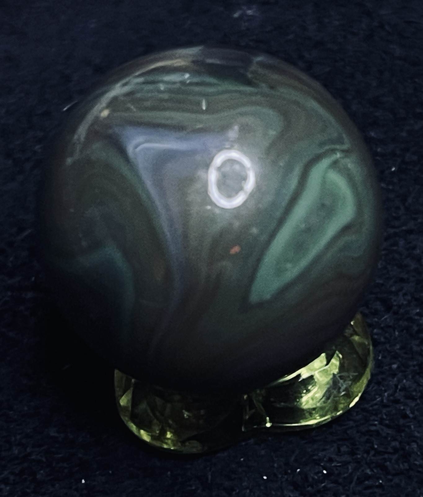 Master Marble Vintage .885” HTF Swirl Shooter. Earthy Greens, Browns & Purple.