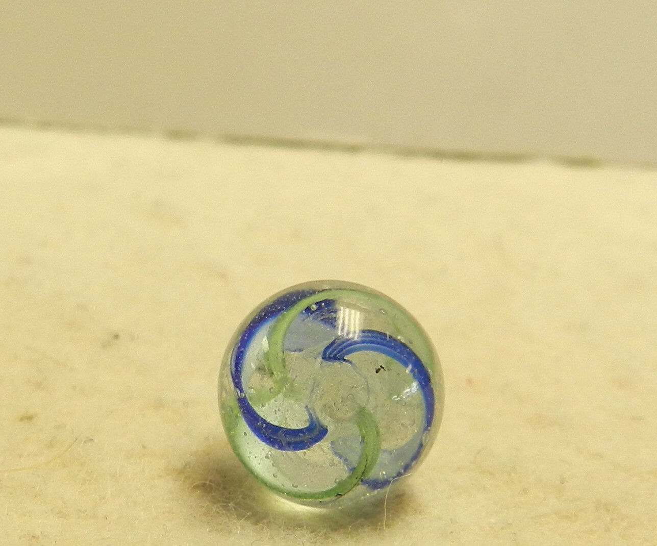 #13584m Tiny .46 Inches Peewee German Handmade Swirl Marble