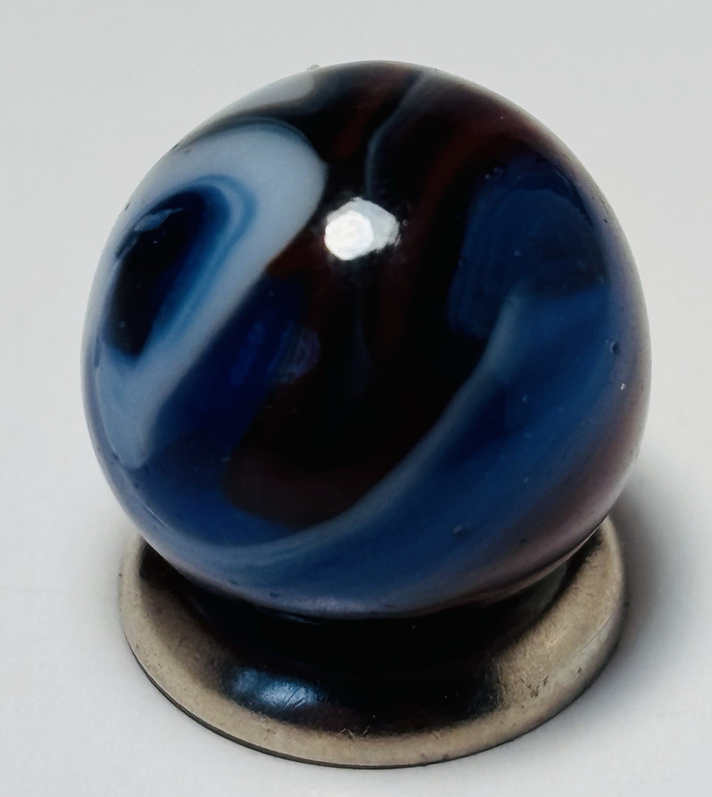 Peltier Glass Co NLR Burnt Liberty Marble .62 Mint Condition
