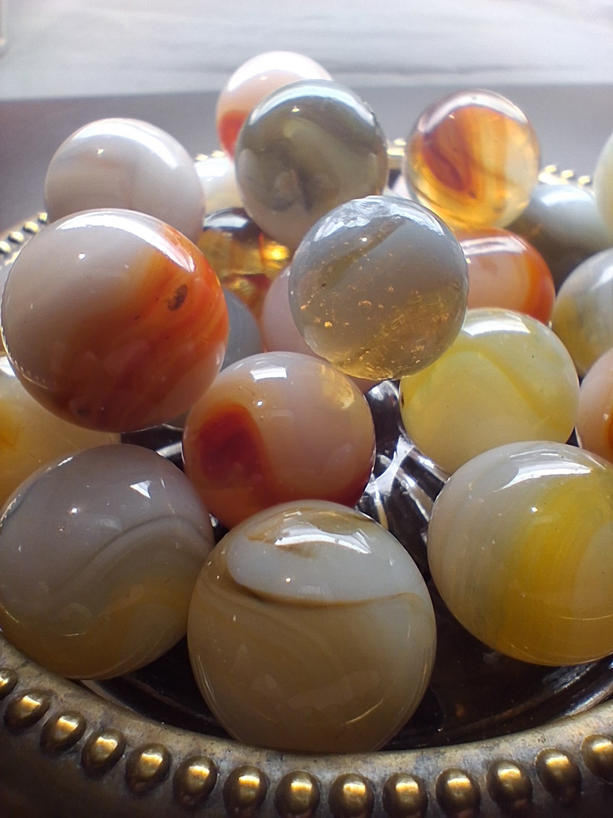 Jabo Fall Classics and Other Run? Marbles Lot of 26 Count