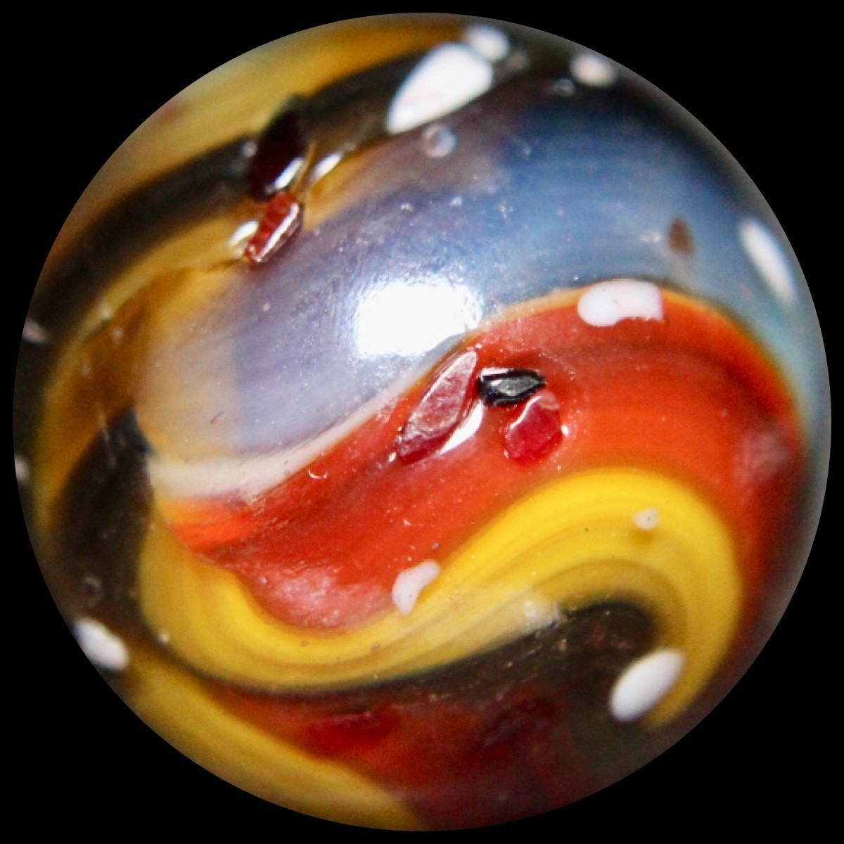DAS Blue Moon Marble Collector Series: Oxblood Guinea