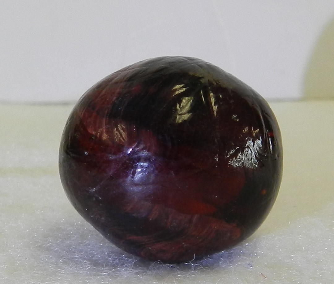 #20851m Unique Vintage Akro Agate Experimental Red Glass Oxblood Blob Marble
