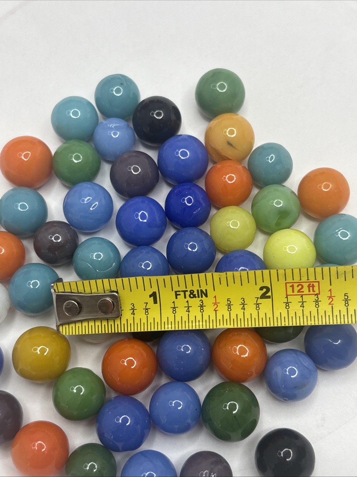 Vintage Bright Color Glass Marbles Lot of 50 Peewee Size Y